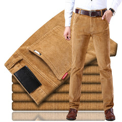Straight slim stretch business casual trousers