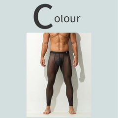 Ultra-thin ice silk sexy slim fit fully see-through sexy leggings