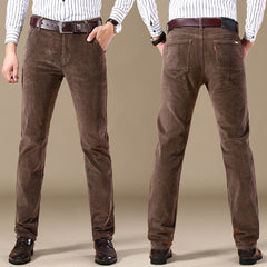 Straight slim stretch business casual trousers