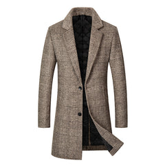 Men's Business Long Woolen Blazer Coat