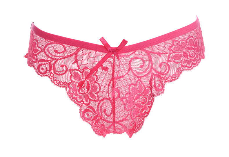 Lace low waist transparent seamless panties