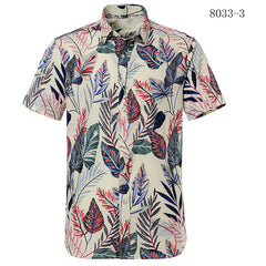 Summer Cotton Hawaiian Print Beach Shirt (21 Colors)