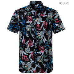 Summer Cotton Hawaiian Print Beach Shirt (21 Colors)