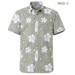 Summer Cotton Hawaiian Print Beach Shirt (21 Colors)