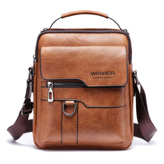 Men's Retro Vertical Portable Business Casual Leather Bag