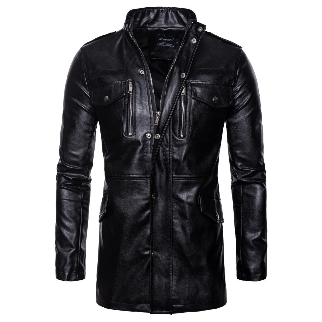 2023 New Winter Solid Color Leather Jacket