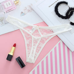 Sexy Transparent Lace Low Rise Briefs