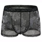 Men's Printed Transparent Lace Breathable Panties