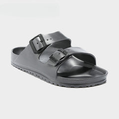 Men's Summer Waterproof Non-slip Ultra-light Double Buckle Flat Slippers Beach Sandals