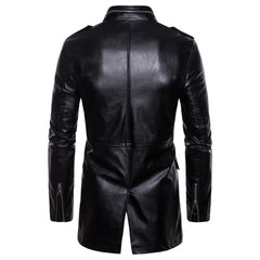 2023 New Winter Solid Color Leather Jacket