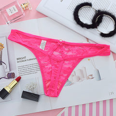 Sexy Transparent Lace Low Rise Briefs