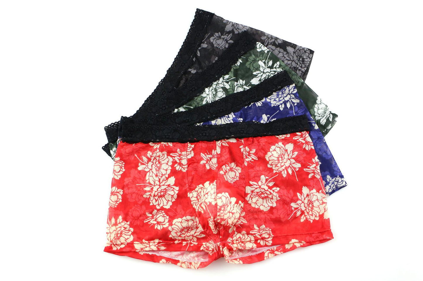 Men's Printed Transparent Lace Breathable Panties