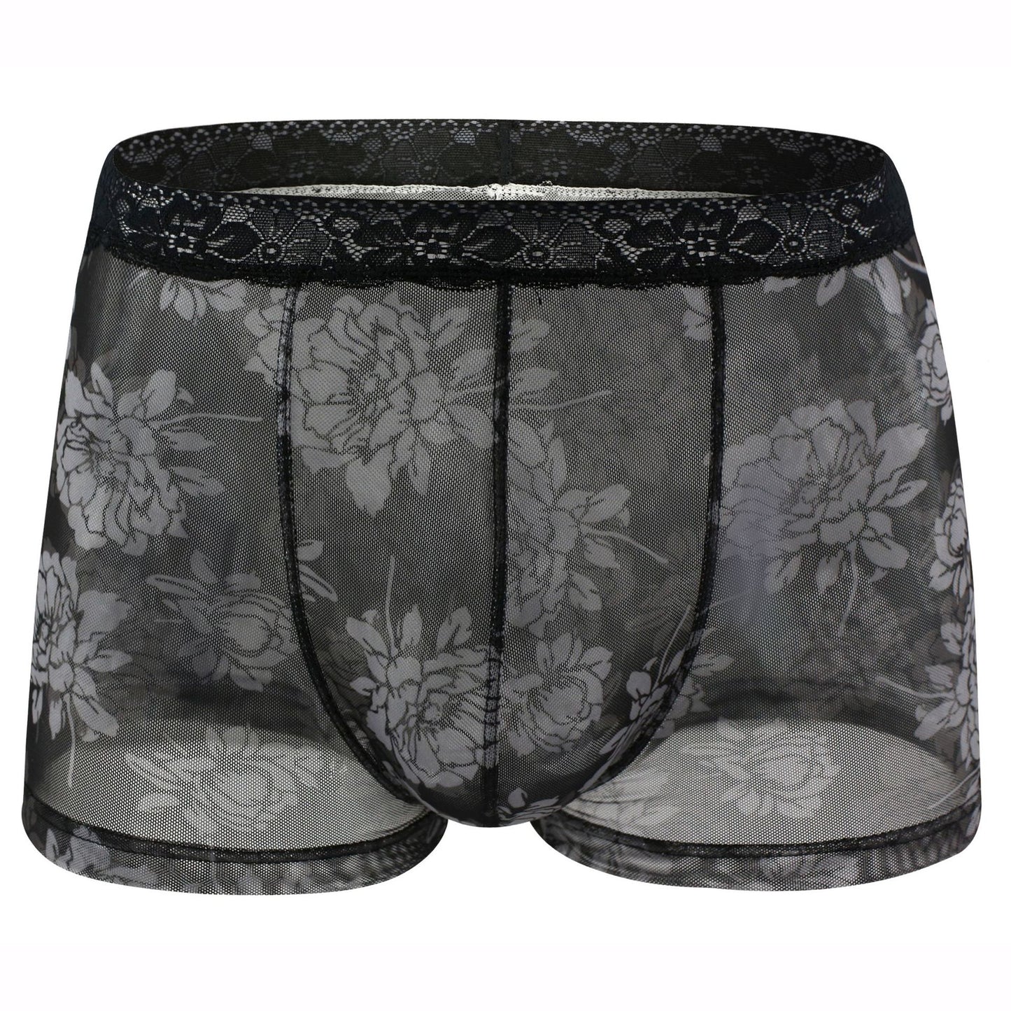 Men's Printed Transparent Lace Breathable Panties