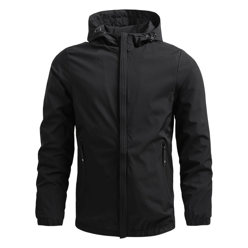 Men's Simple Windproof Parka Jacket