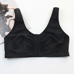 Plus size front button thin bra