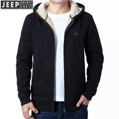 Men's New Hooded Sherpa Casual Jacket