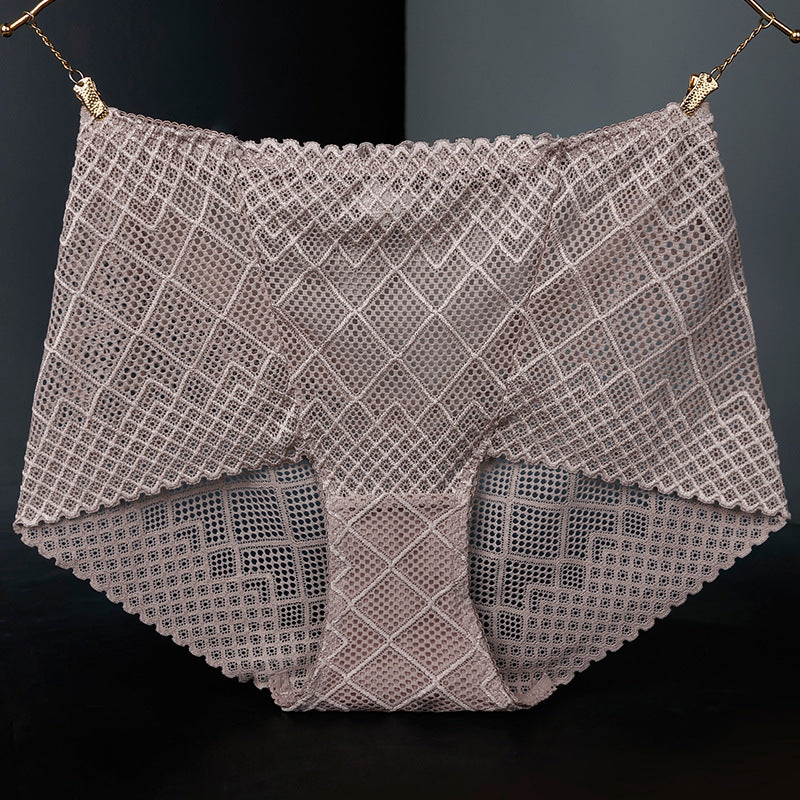 Lace high waist sexy hollow transparent panties