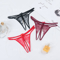 Lace Sexy Hollow Crotchless Thong