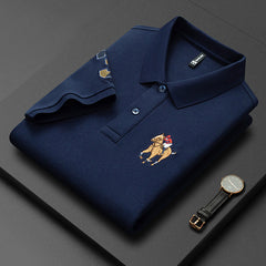Men's 100% Cotton Business Casual Polo Shirt