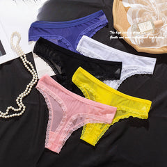 Sexy Lace Low-rise Ultra-thin Transparent Mesh Briefs