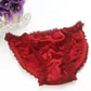 100% mulberry silk sexy panties with solid color lace