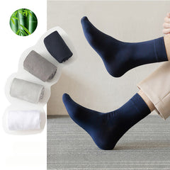 5 PCS Men's Bamboo Fiber Comfortable Sweat-absorbent, Antibacterial and Deodorant Stockings