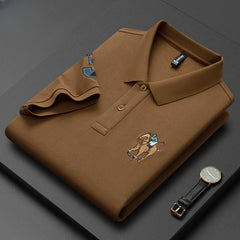 Men's 100% Cotton Business Casual Polo Shirt