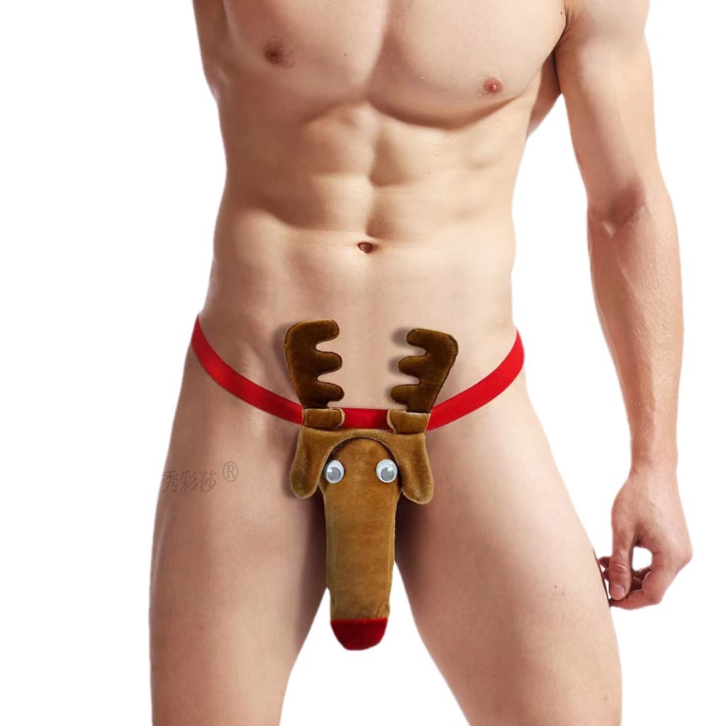 Men's Sexy Elk Party Funny Sexy Panties