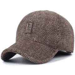 Men's Winter Woolen Cashmere Outdoor Casual Warm Baseball Cap
