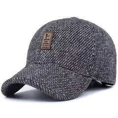 Men's Winter Woolen Cashmere Outdoor Casual Warm Baseball Cap