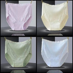 100% Cotton High Waist Lace Panties
