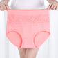 [6PCS] 100% Cotton Women's Plus Size Sexy Lace High Waist Panties