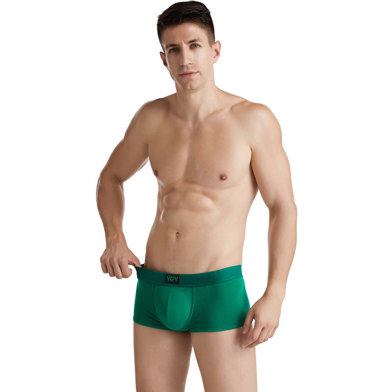 Fashionable Colorful Stretch Cotton Men's Boxers