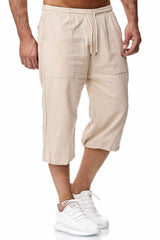 Men's Casual Cotton and Linen Sports Pants