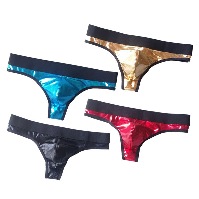 Patent leather sexy briefs