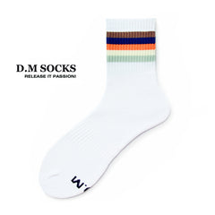 Rainbow Striped Sweat-wicking Sports Socks