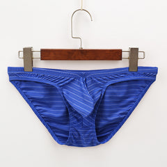 Men's Striped Breathable Low Waist Sexy Briefs
