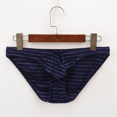 Men's Striped Breathable Low Waist Sexy Briefs