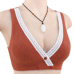 New Lace Front Button Bra