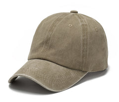 Embroidered Vintage Denim Soft Top Cotton Peaked Cap