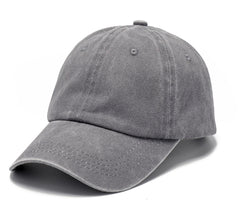 Embroidered Vintage Denim Soft Top Cotton Peaked Cap
