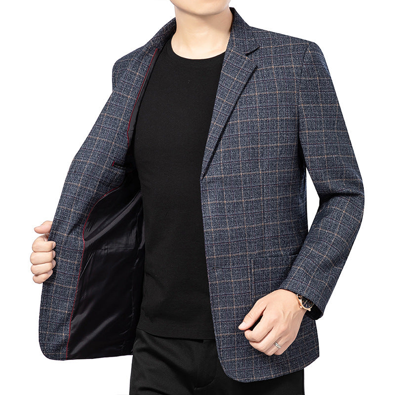 New two-button plaid suit