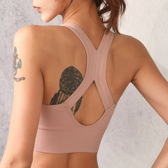 Shockproof Push Up Plus Size Running Sports Zip Front Bra