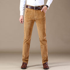 Straight slim stretch business casual trousers