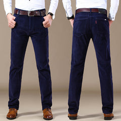 Straight slim stretch business casual trousers