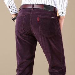Straight slim stretch business casual trousers
