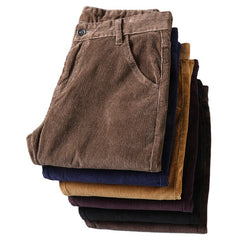 Straight slim stretch business casual trousers