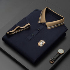 Men's Mature Short-sleeved Polo Shirt