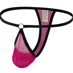 Men's New Style Iron Ring Thin Strap Low Waist Sexy Mesh Breathable Thong