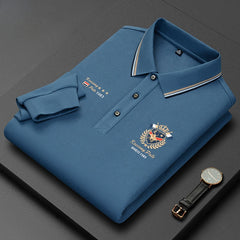 Men's Fashion Lapel Long Sleeve POLO Shirt